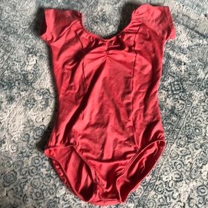 Girl coral pink leotard. EUC